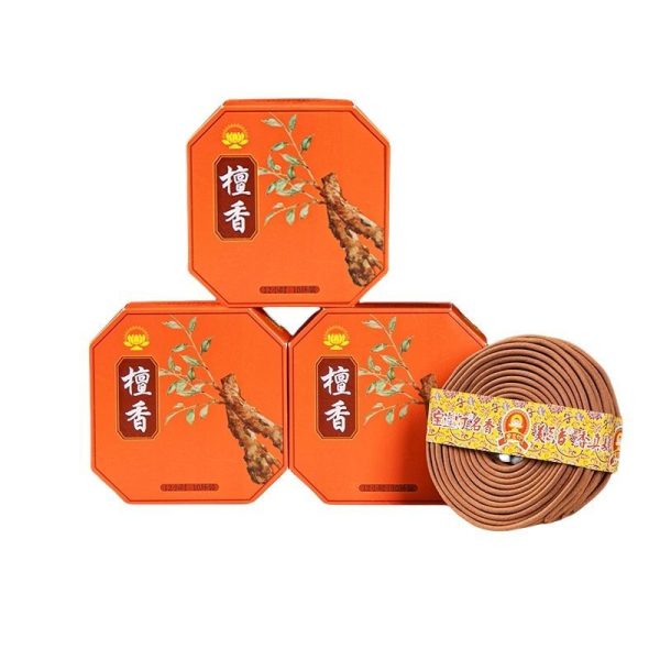 Osmanthus Jasmine and Sandalwood Scent Incense Coils Gift Set - 3 Box
