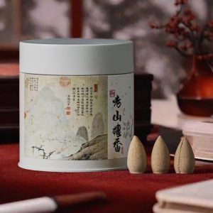 Chinese Antique Sandalwood Aromatic Incense Waterfall Cones