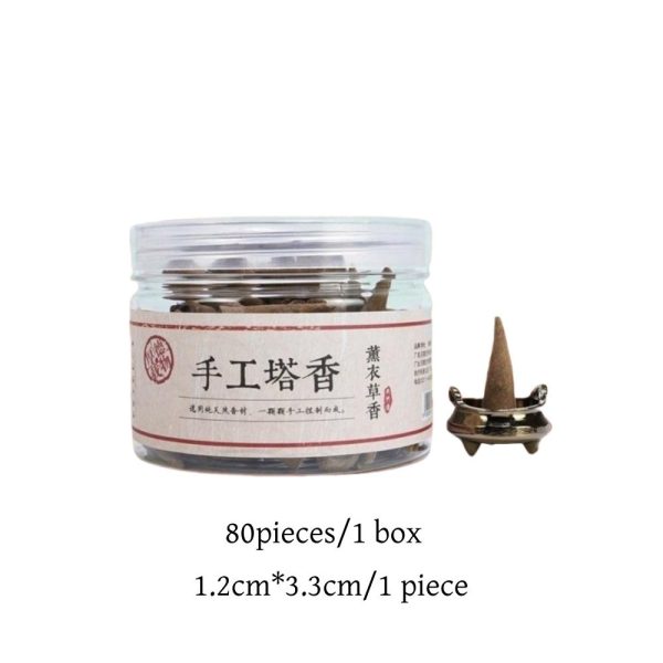 Chinese Handmade Nature Lavender Scented Incense Cones for Sale