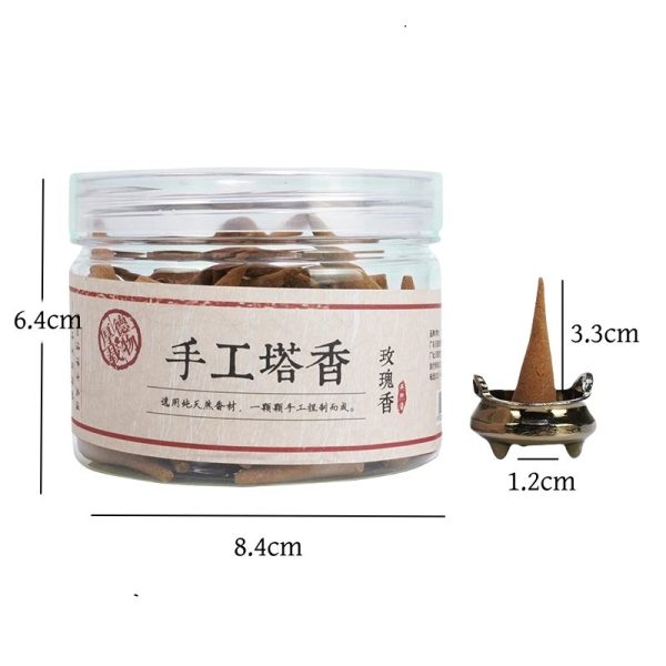 Chinese Traditional Handcrafted Rose Fragrant Incense Cones for Sale