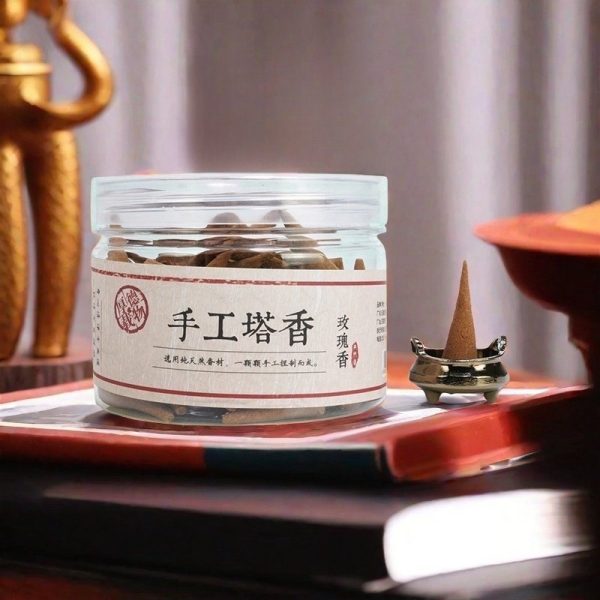 Chinese Traditional Handcrafted Rose Fragrant Incense Cones for Sale