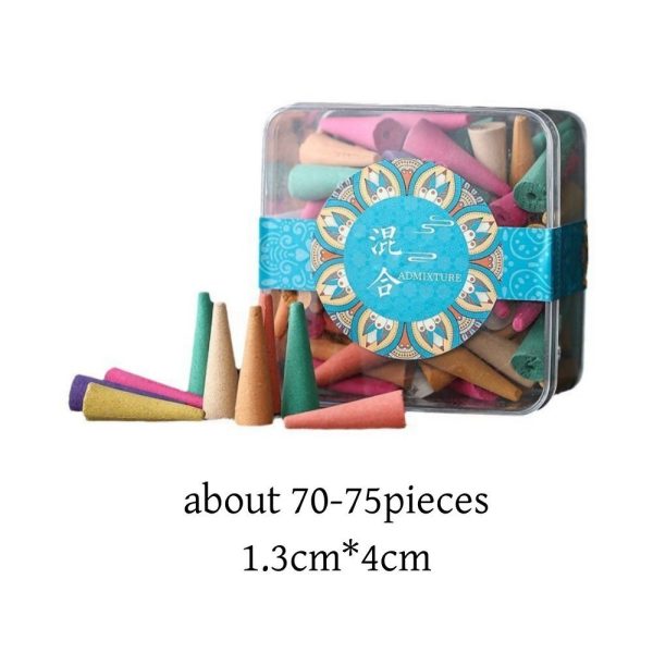 Colorful Natural Mixed Scent Backflow Cone Incense Waterfall