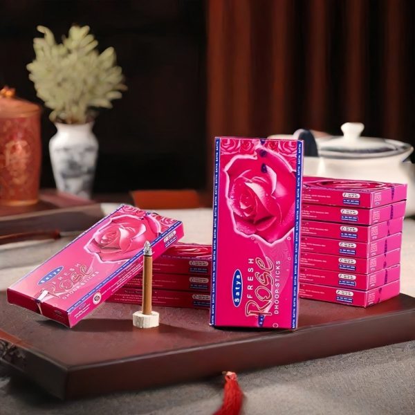 Natural-Hand-Rolled-Short-Thick-Fresh-Rose-Fragrance-Indian-Incense-with-Sticks.jpg Natural Hand Rolled Short Thick Fresh Rose Fragrance Indian Incense with Sticks