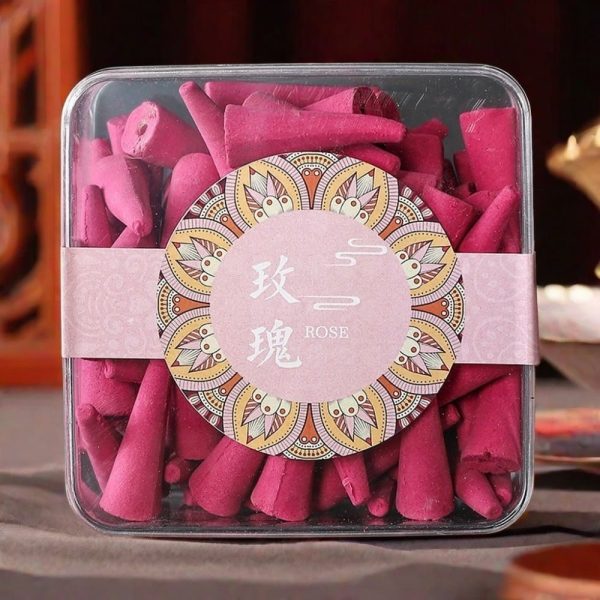Organic Nature Rose Fragrance Backflow Smoke Waterfall Incense