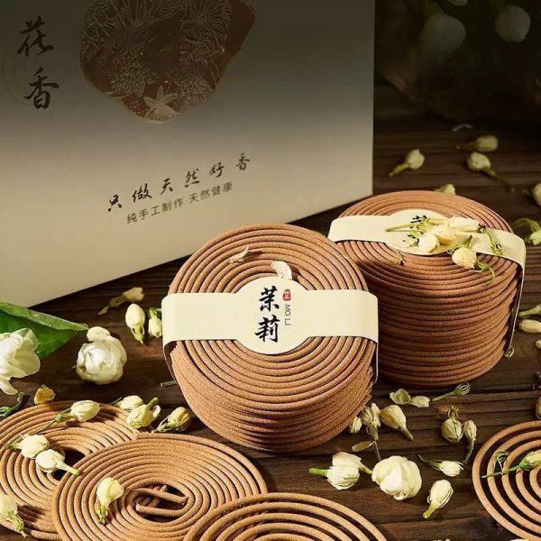 Premium Handcrafted Natural Jasmine Fragrance Incense Aromatherapy Coils