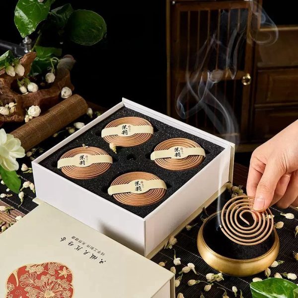 Premium Handcrafted Natural Jasmine Fragrance Incense Aromatherapy Coils