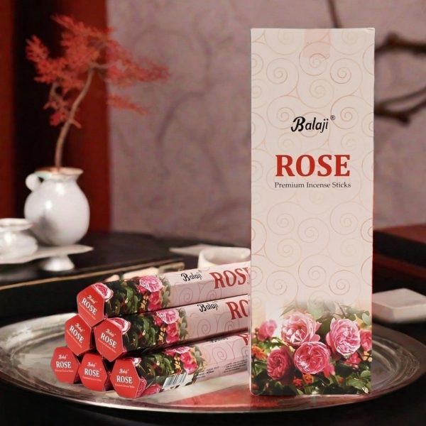 Premium Natural Rose Scented Incense Sticks for Home Fragrance From India