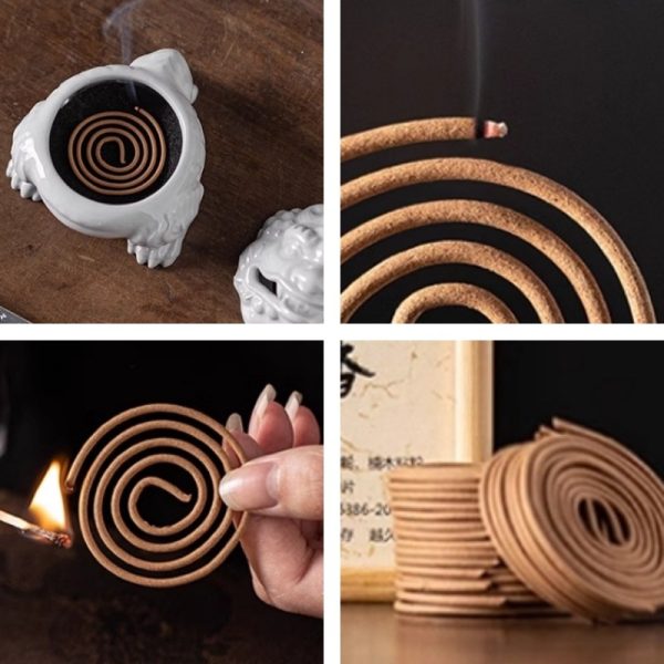 Premium Handmade Vietnam Agarwood Goose Pear and Sandalwood Coil Incense Gift Set - 3 Box